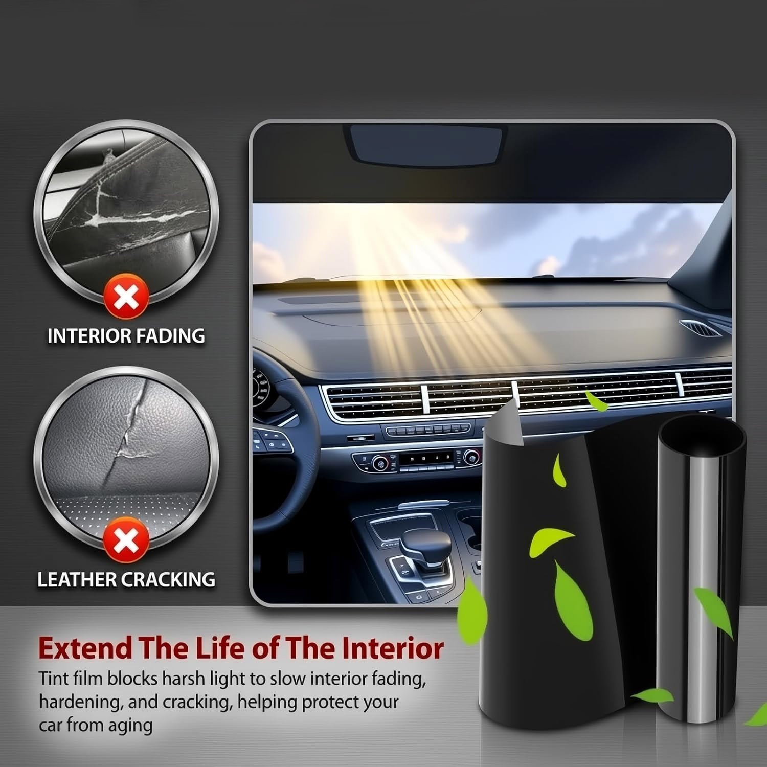 5-35% VLT Ceramic Window Tint Roll for Home Office Car Truck Auto Any Size Shade