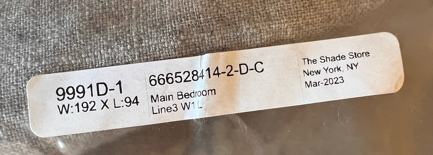 THE SHADE STORE LINEN DRAPE PRIVACY BACK HEAT REDUCING LINEN 192”X94” TAN