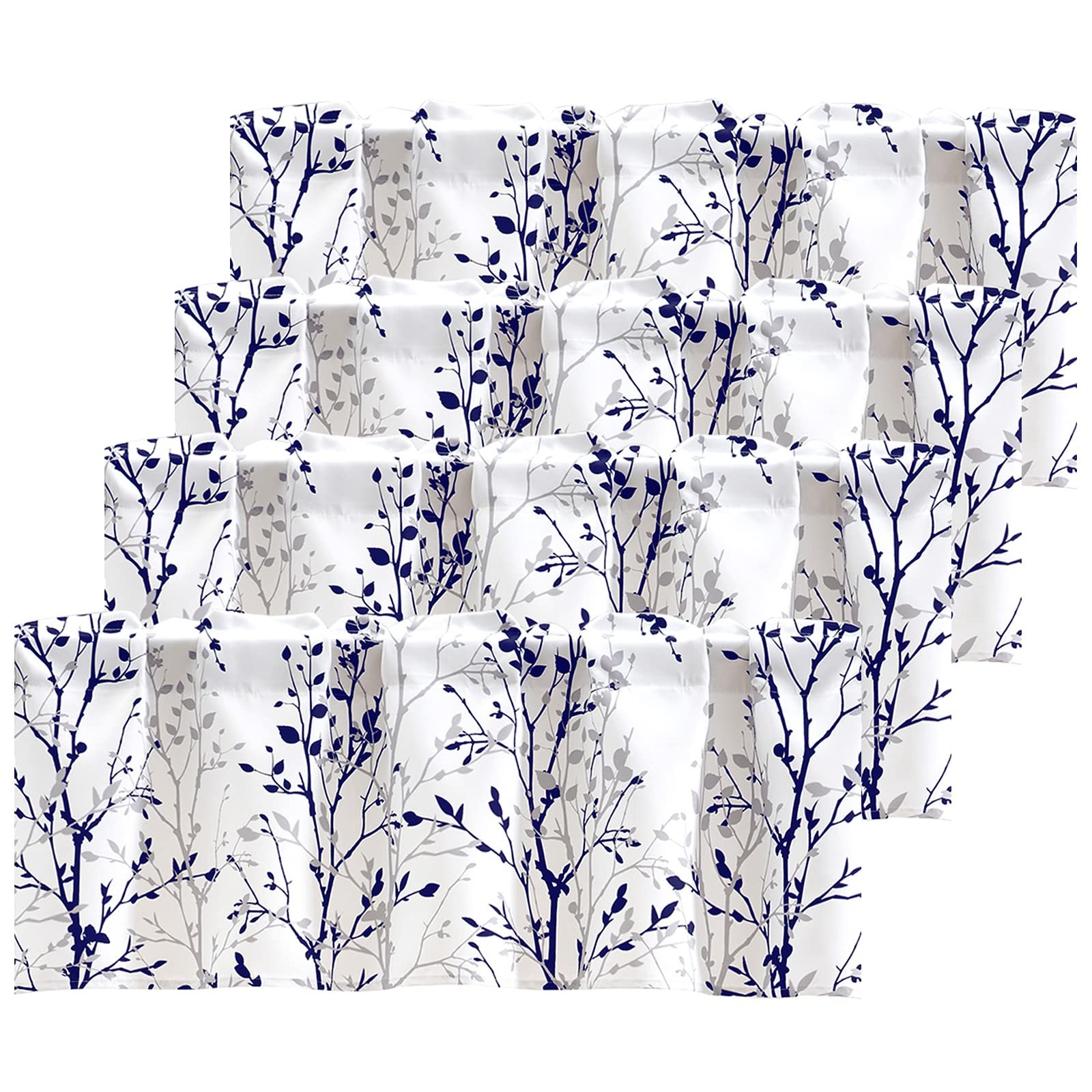Luvyohmee Tree Branch Printed Curtain Valance, 18 inches Long Window Treatment