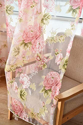 Rod Pocket Sheer Curtain, Elegant 2 Pieces – Total Size 60″W x 84″L (Pack of 2)