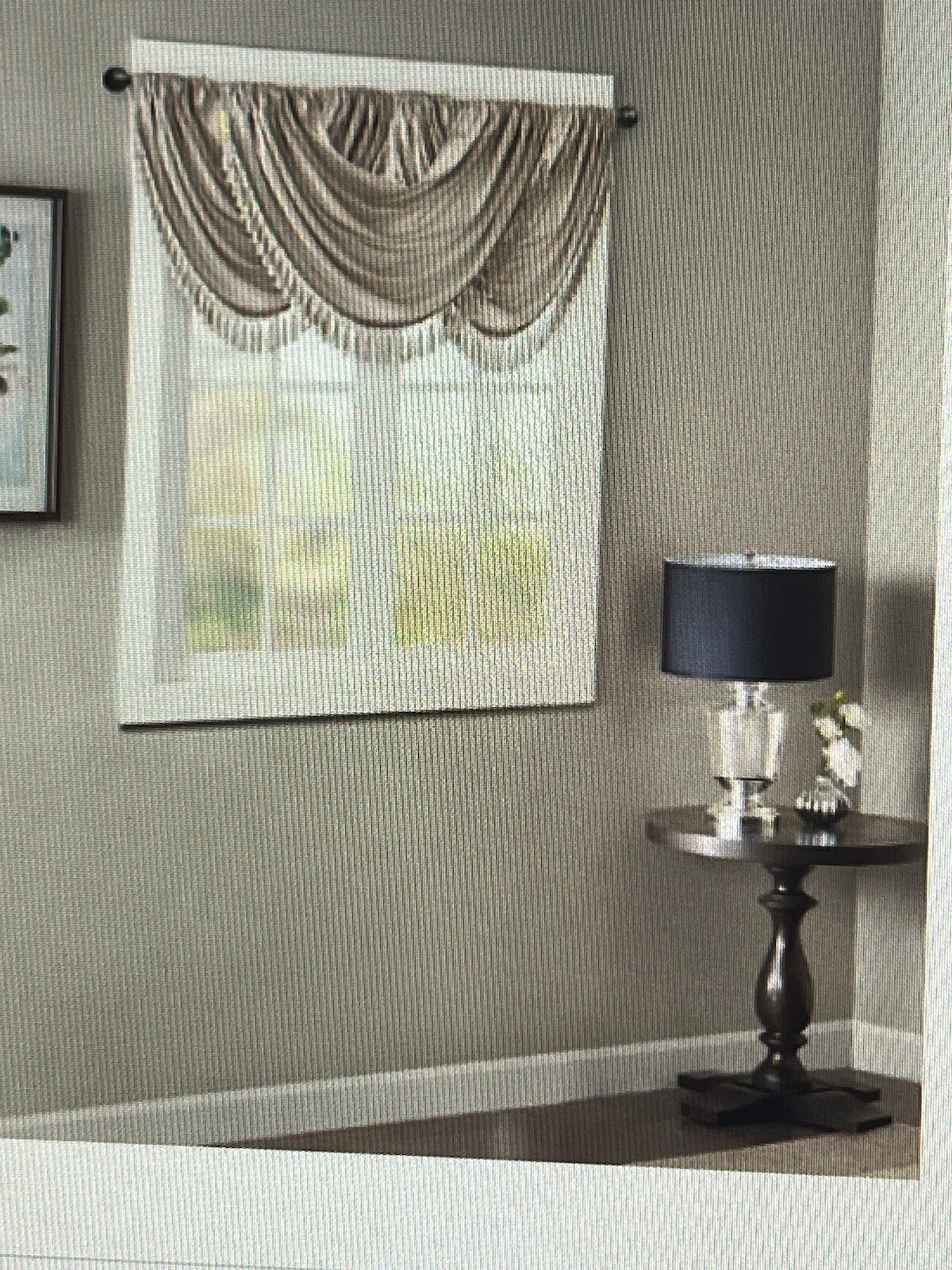 Madison Park Window Valance, Elena, 38″x46″ Champaign, new