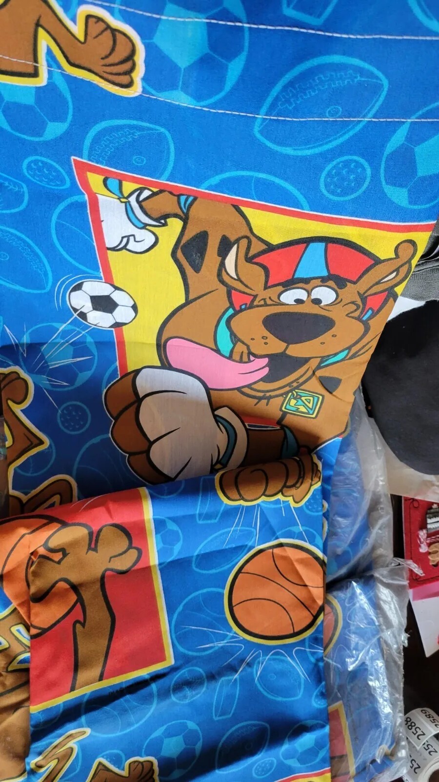 Scooby Doo Vintage 1999 Bedroom Window Curtain Set Of 6 ( One Window Treatment )