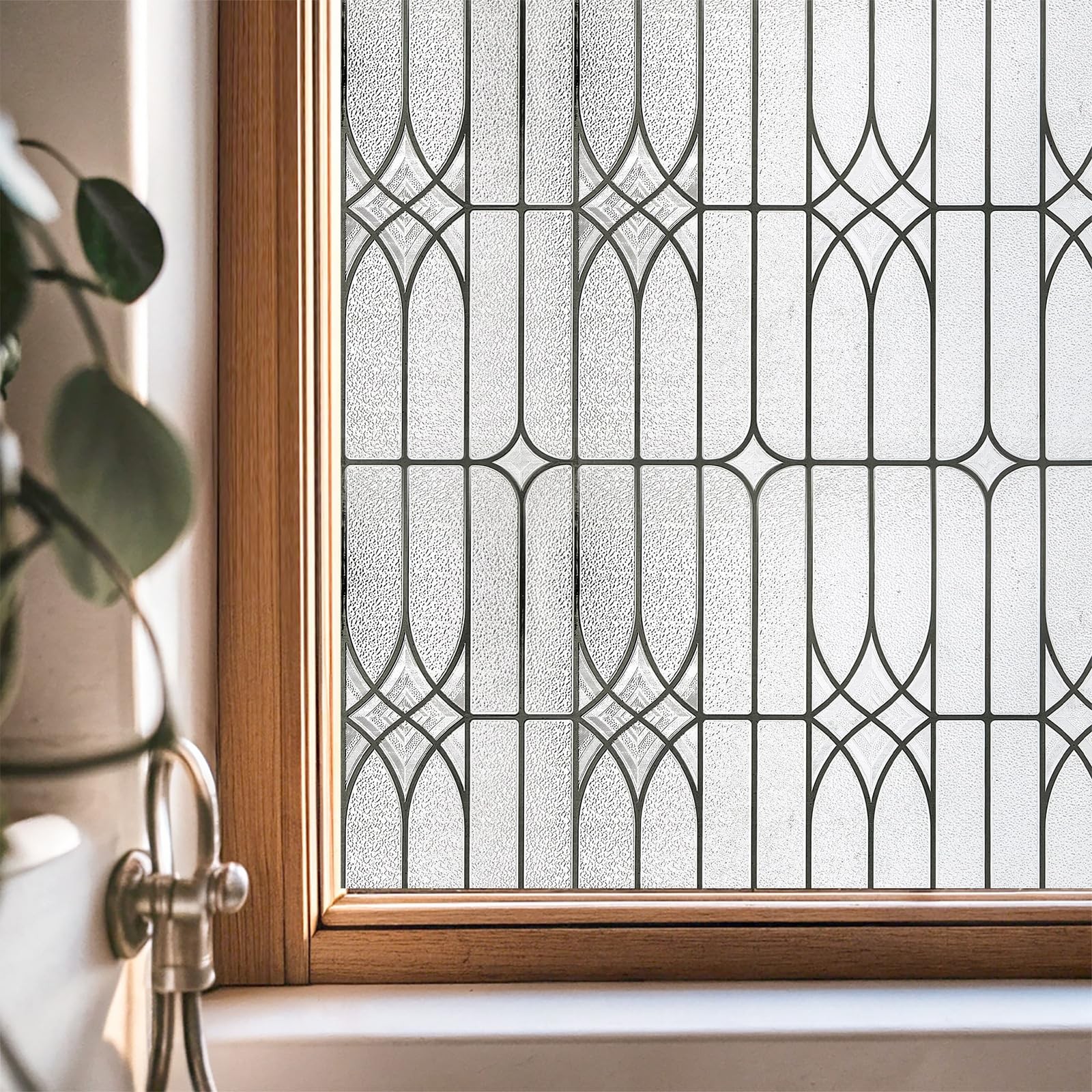 Stained Glass Window Privacy Film Removable Static Cling for Home Decor