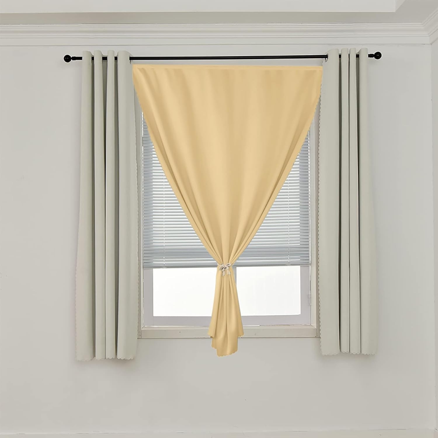 100% Blackout Self Adhesive Curtains Easy Install Thermal Insulated Portable