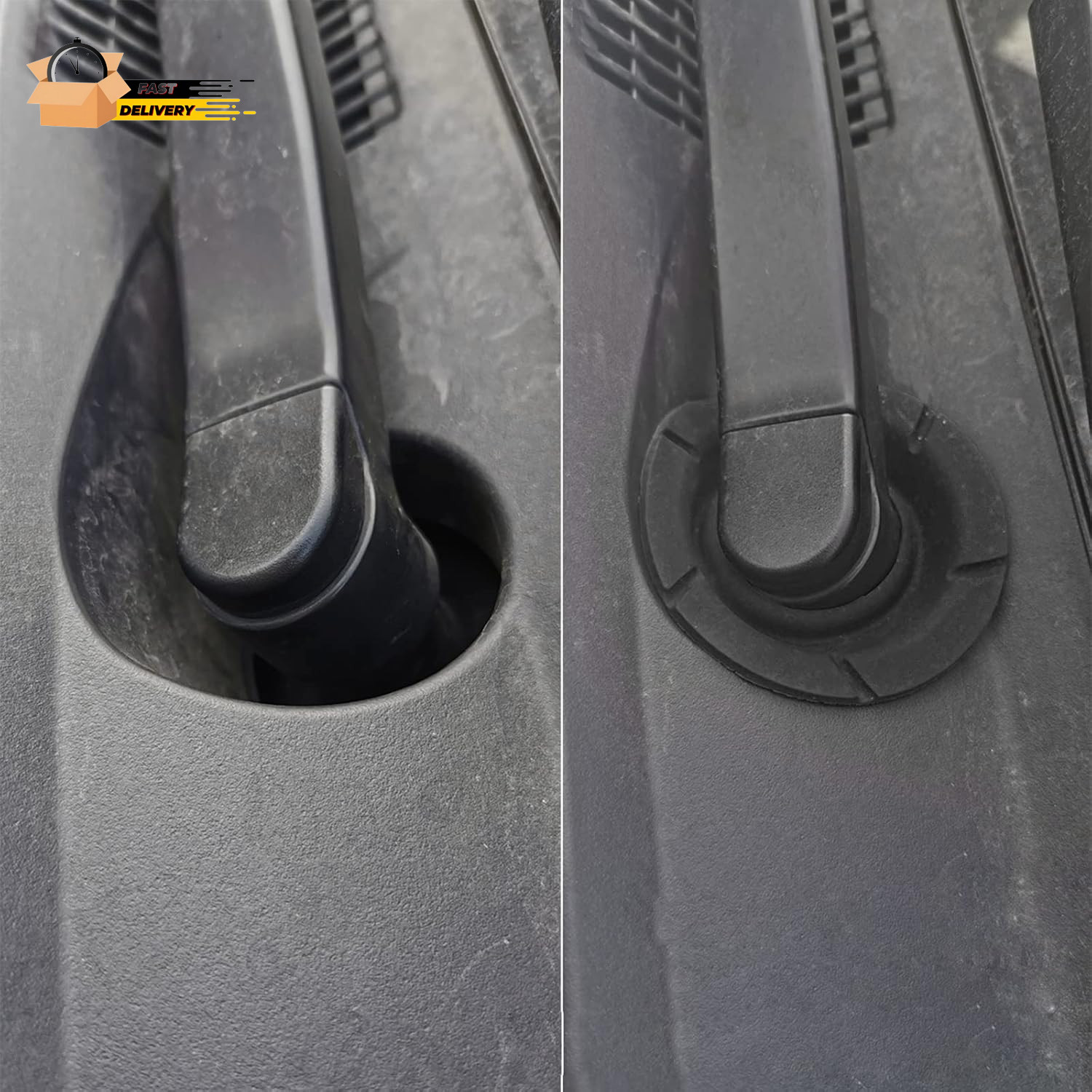 2Pcs Car Windshield Wiper Arm Bottom Hole Protective Cover Silicone Cover Fits