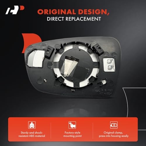 2-PC Driver and Passenger Side Heated Mirror Glass with Backing Plate
