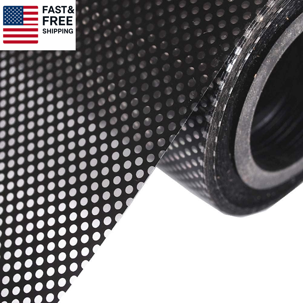 One-Way Perforated Black Vinyl Privacy Window Film Electrostatic Adhesive Glass