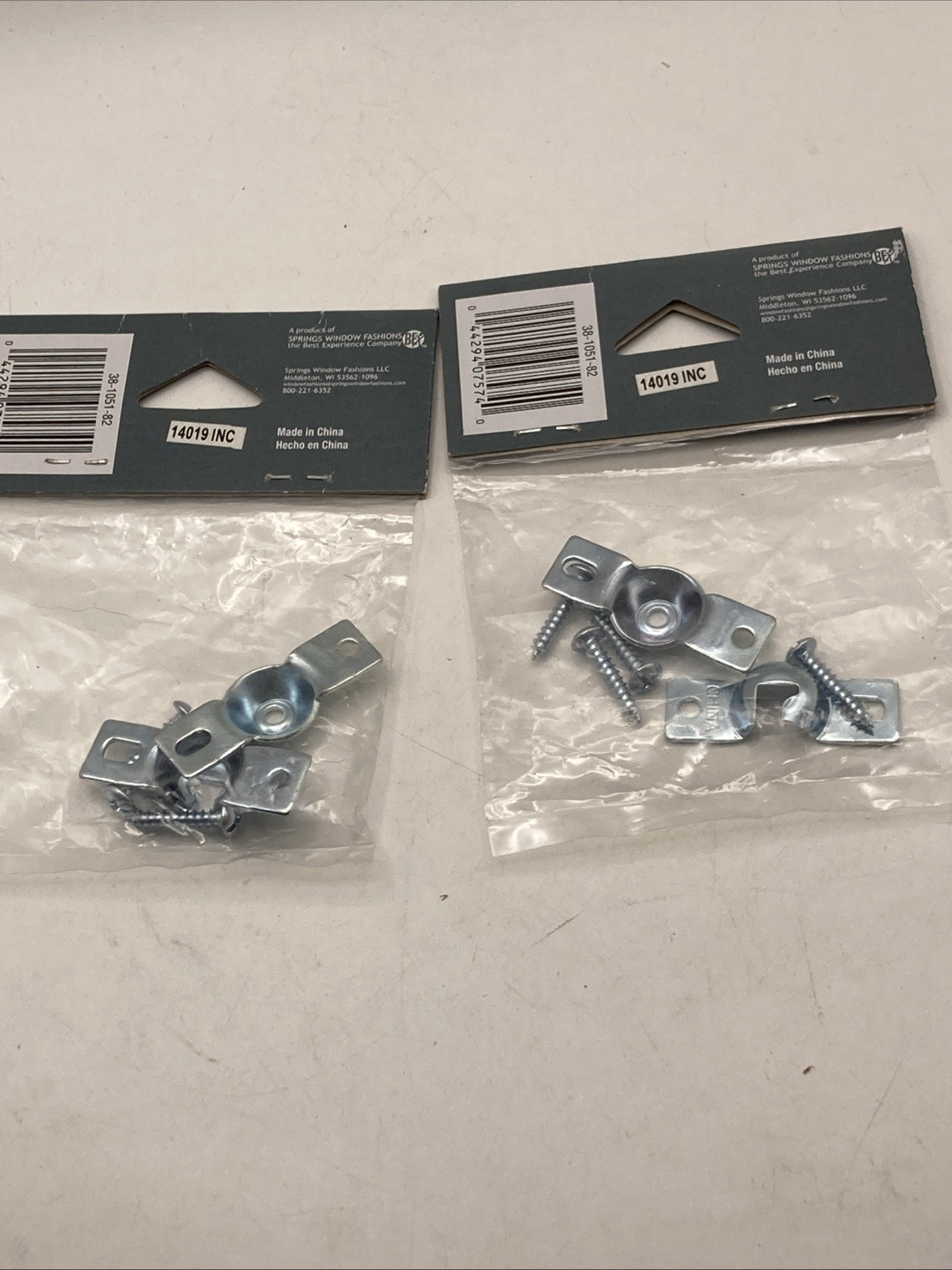 Window Images Roller Shade Brackets Inside Window Frame Mount w/ Screws Lot of 2