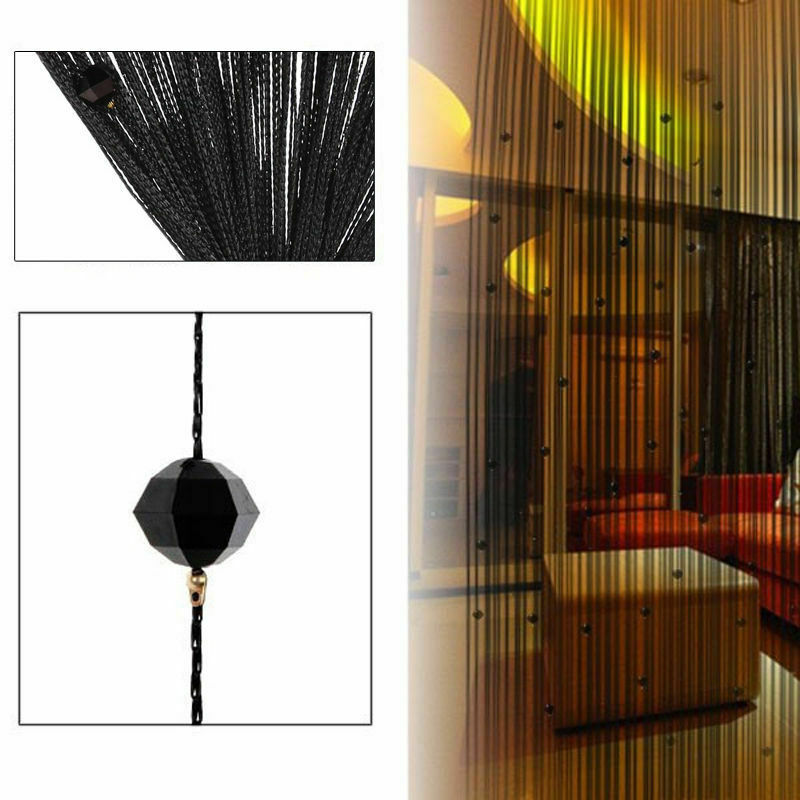 String Tassel Curtain Crystal Beads Door Window Panel Room Divider Beaded Panel