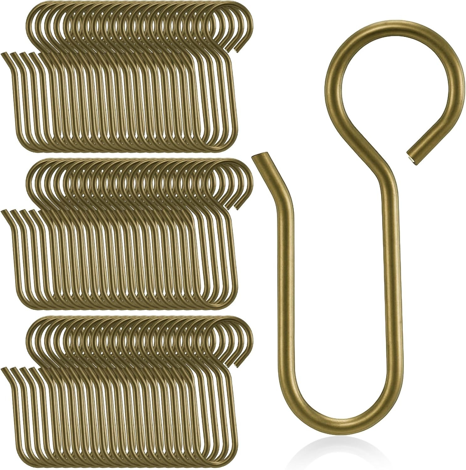60 Pcs Metal Curtain Track Hooks S Shaped Small Curtain Metal Drape Wire Hooks f