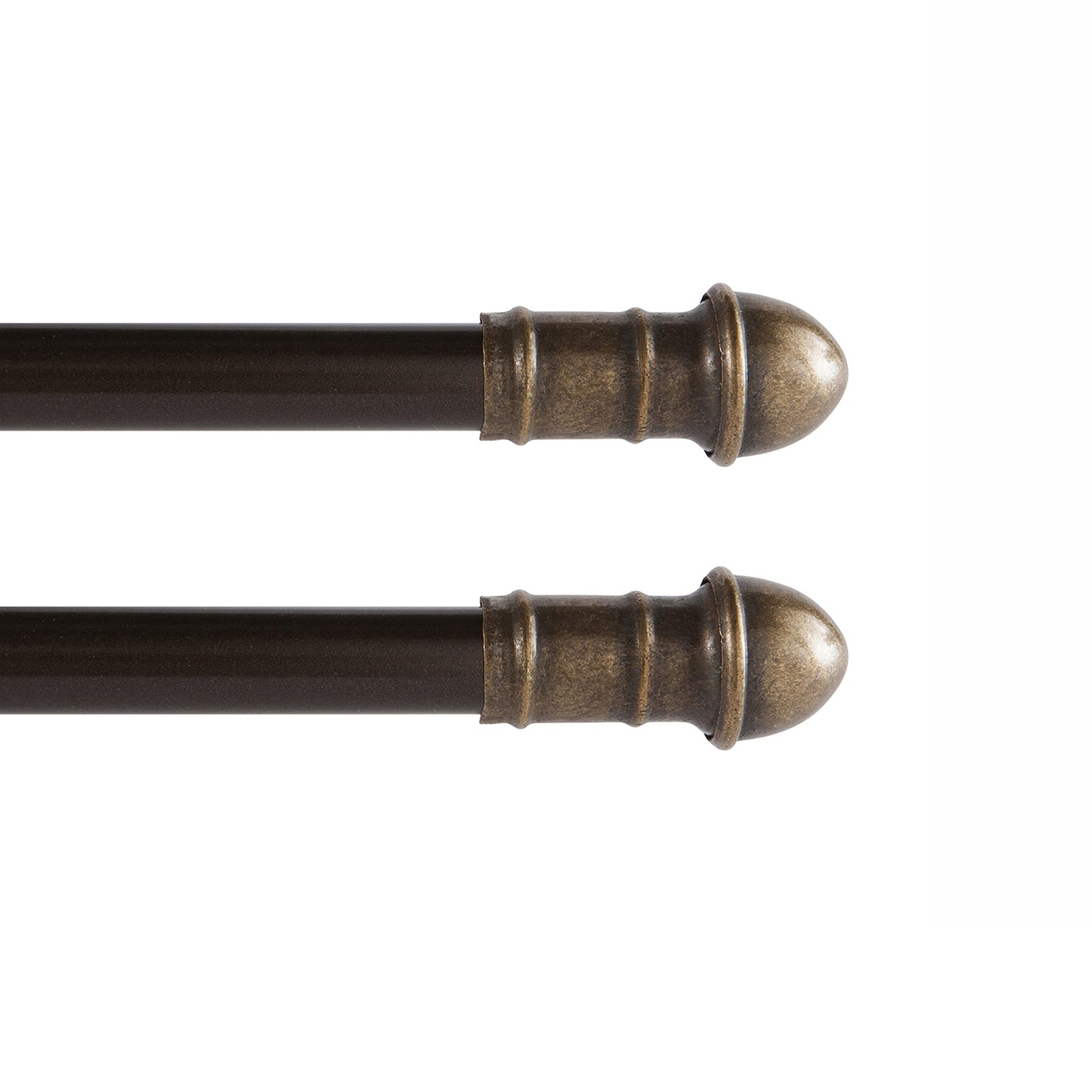 28-48 In. Adjustable Petite Café Curtain Rod, 2-Pack, 7/16 In. Diameter, Bronze