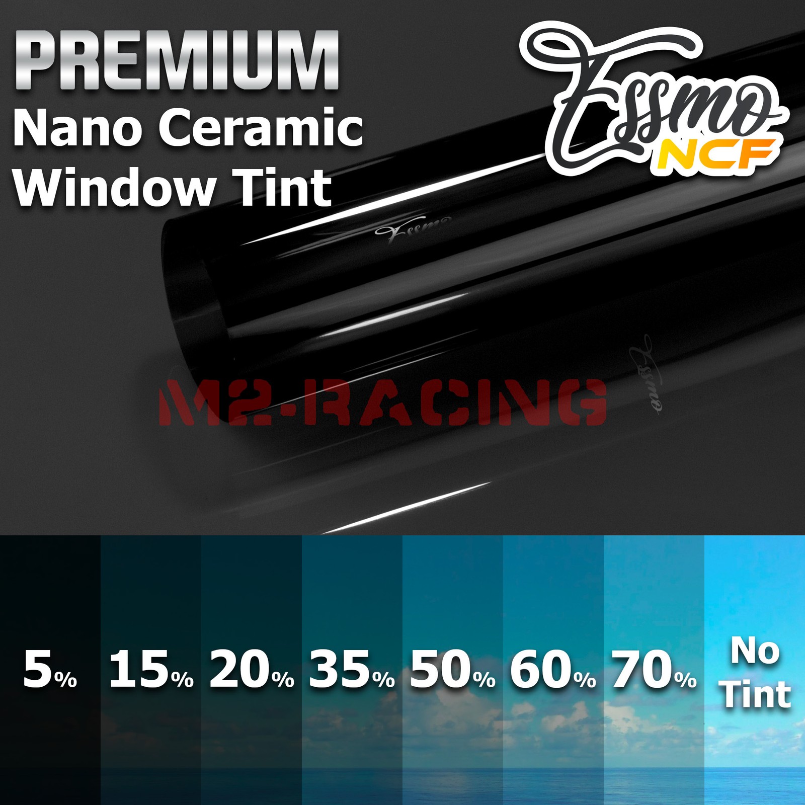 ESSMO Nano Ceramic Window Tint Film 40″ inches Width Car Home UV Heat Protection