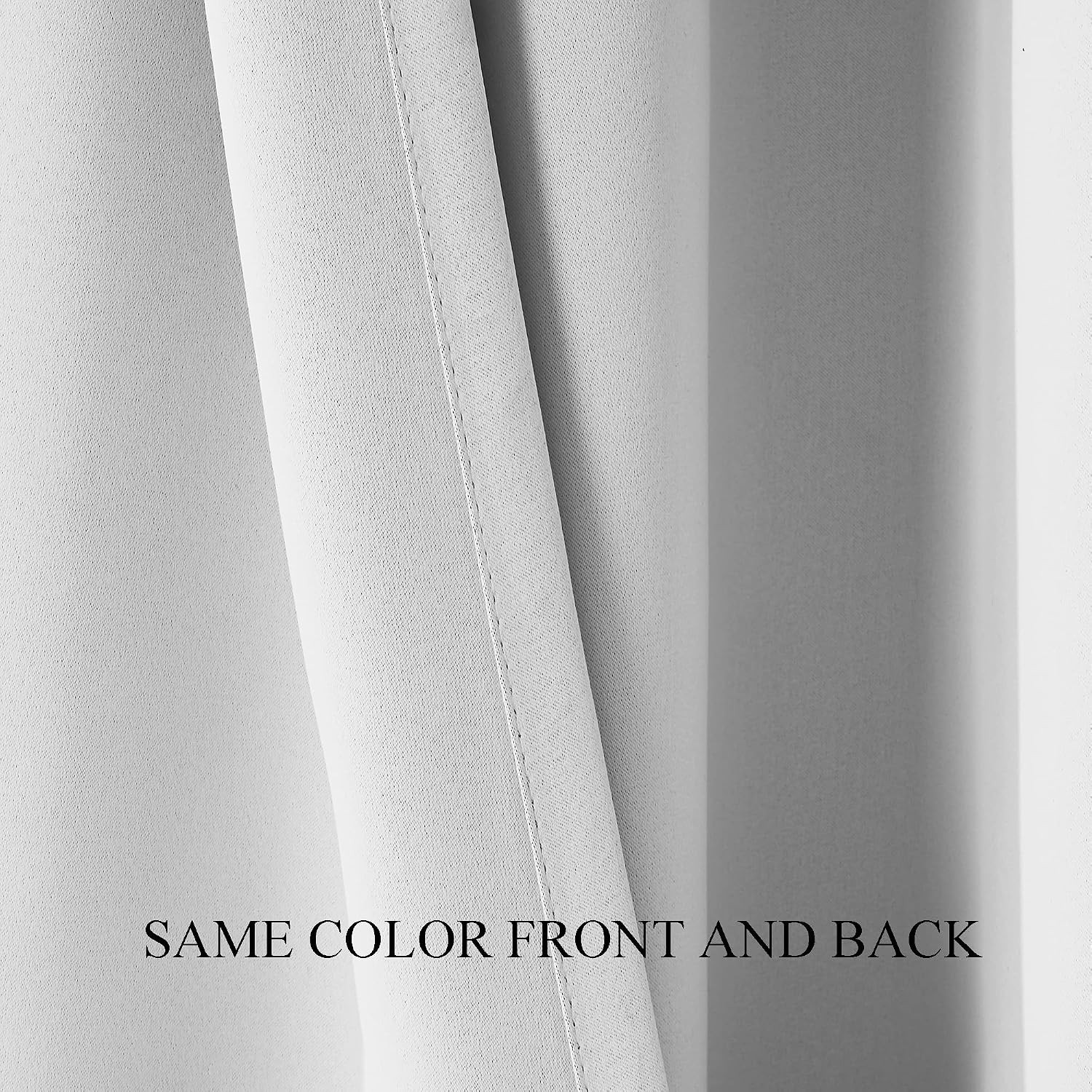 Sanceor 11ft Length Pale Gray Extra Long Blackout Curtain,Custom Made,Fancy High