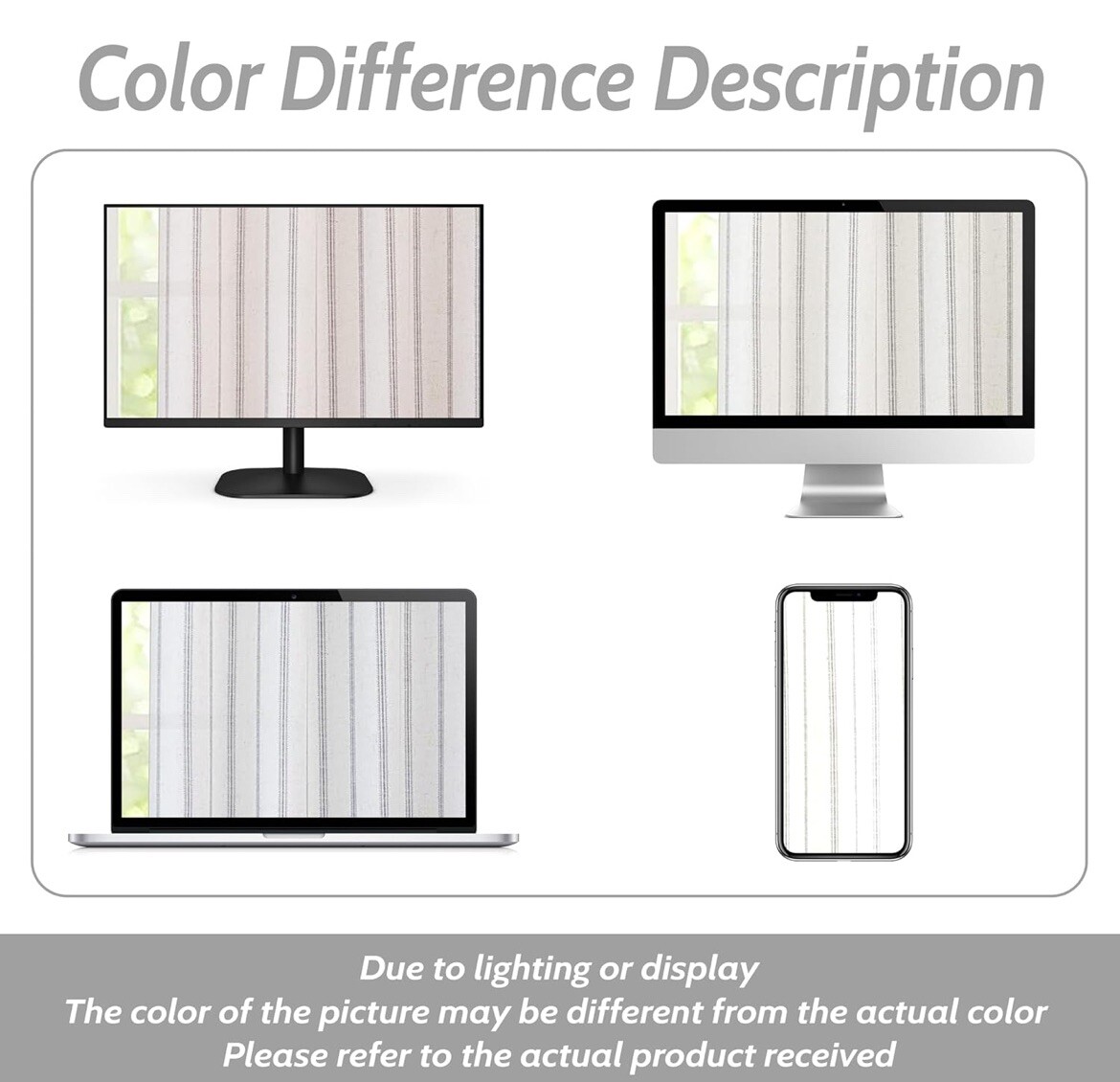 Luxurious Vertical Striped Linen Blend Blackout Curtains – 84″ L for All Seasons