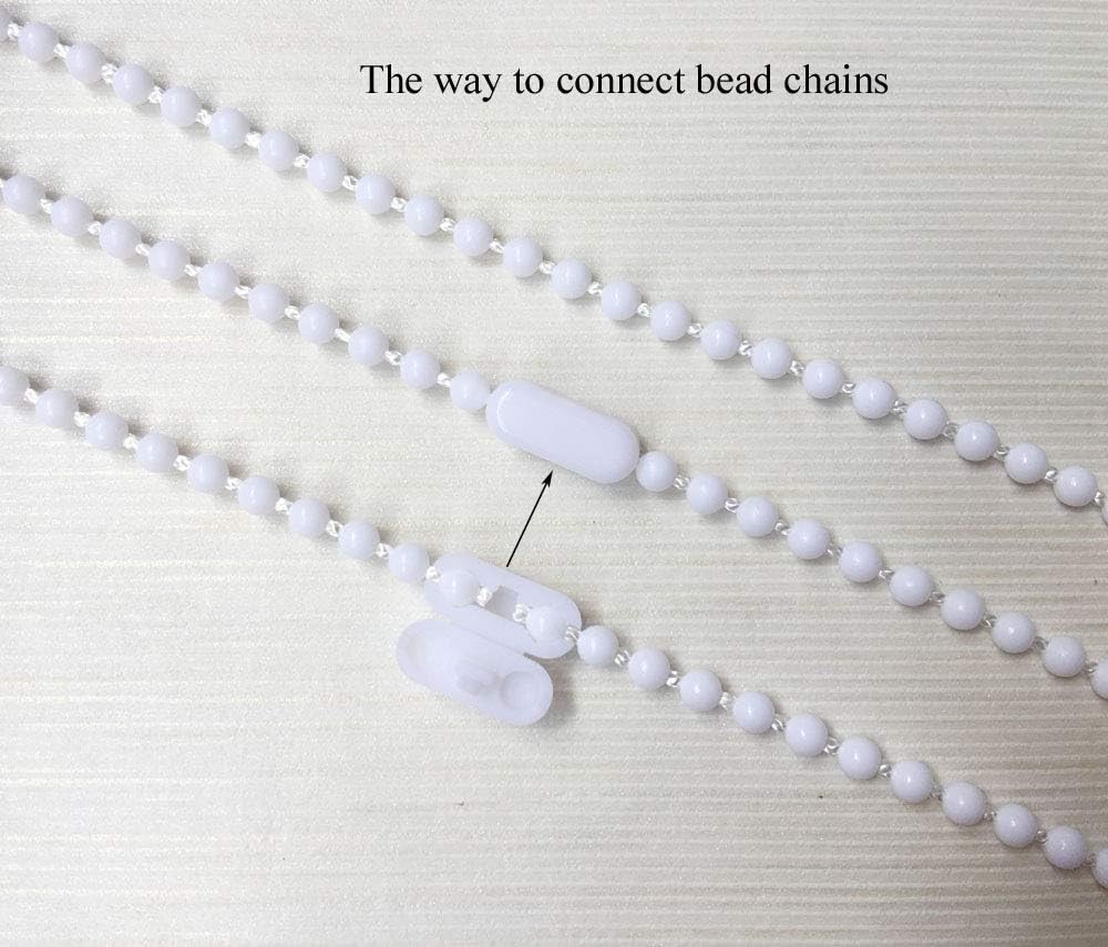 Durable 10m Plastic Bead Chain & 10 Connectors for Venetian & Honeycomb Blinds