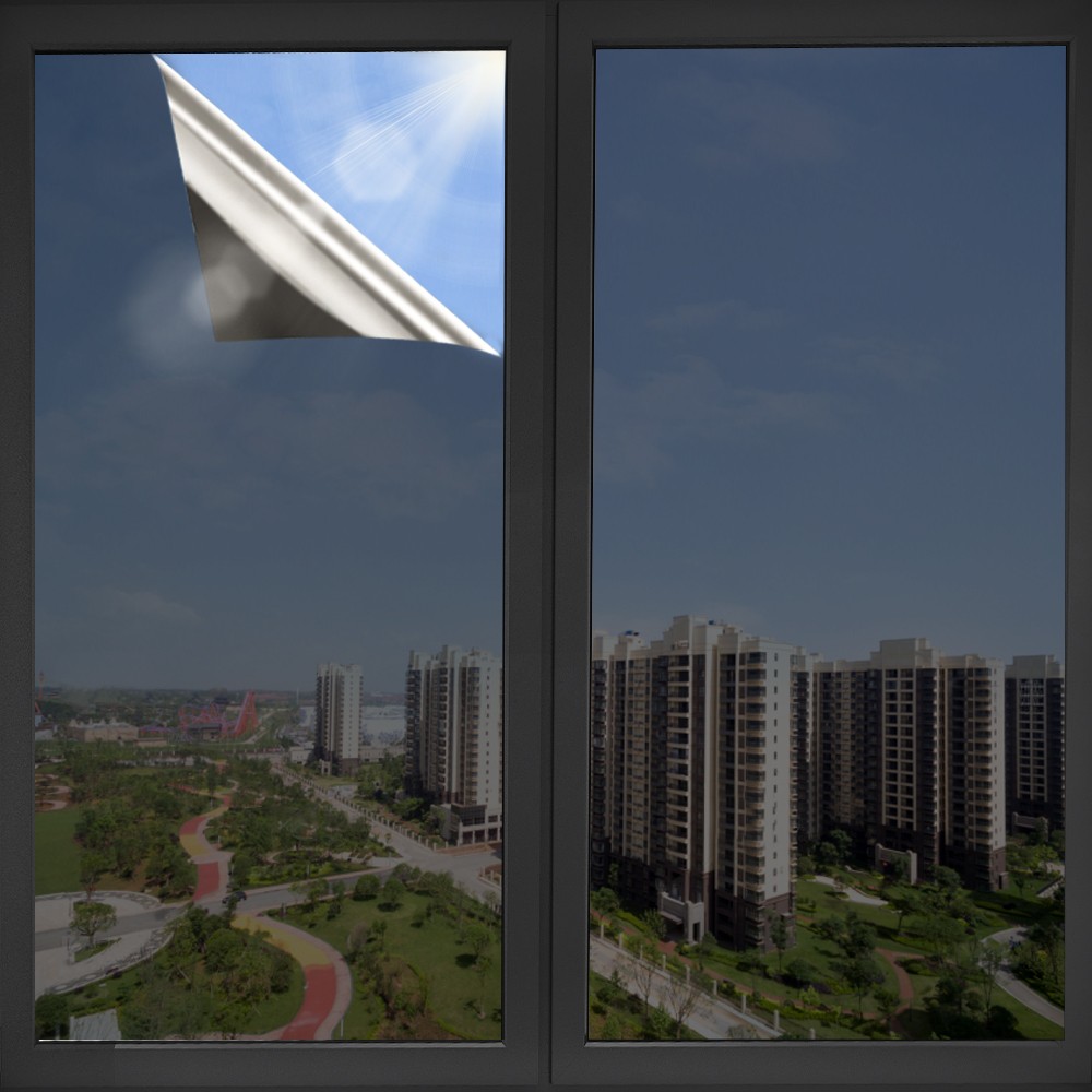 One Way Mirror Window Film Privacy Heat UV Reflective Control Tint for Office