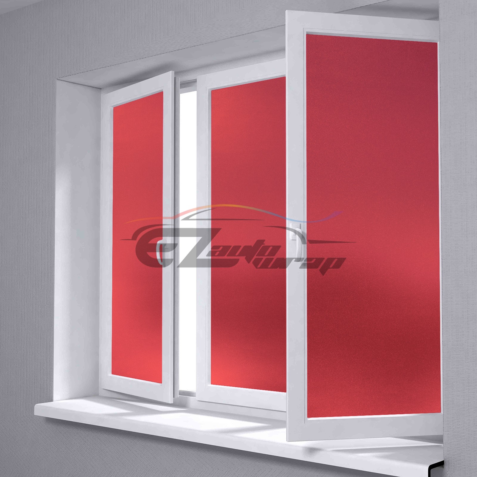 【Frosted Film】 Red Glass Home Bathroom Window Security Privacy Sticker Sheet DIY