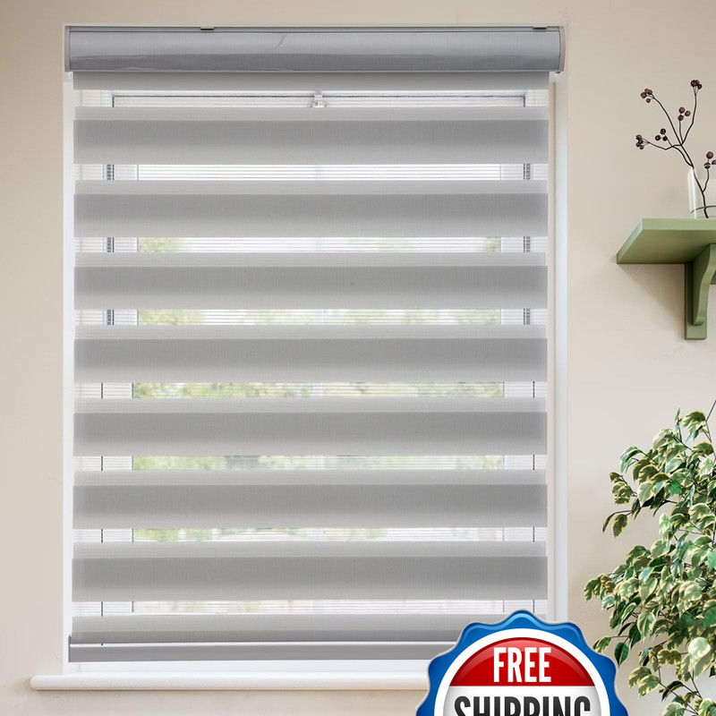 Myshade Roller Shades Zebra Blinds For Indoor Windows Cordless Day And Night