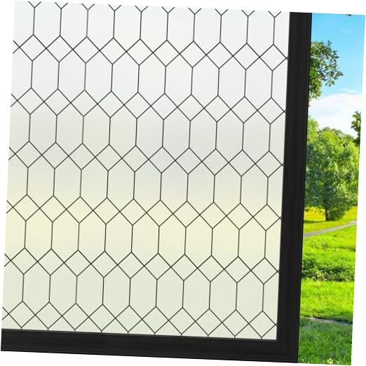 Window Privacy Film Stained Glass Frosted Glass Window 35.4in X 78.7in S593