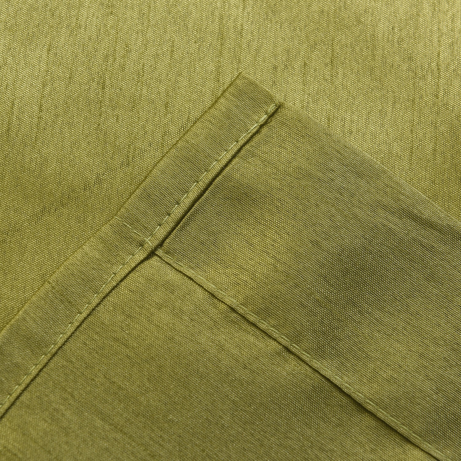 Faux Silk Semi Sheer Curtains Rod Pocket Light Reducing Silk Drapes, 2panels