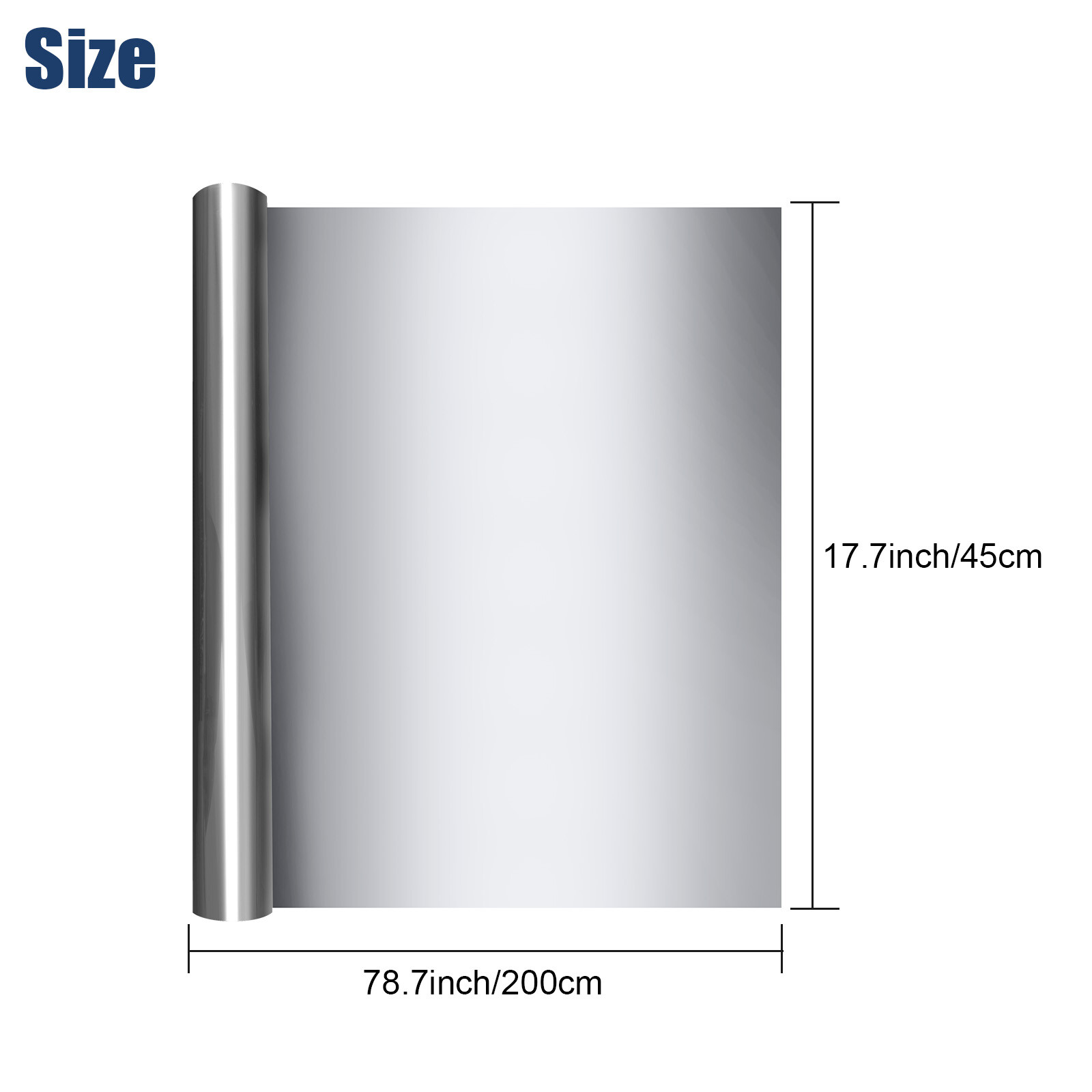 One-Way Mirror Window Film Heat UV Reflective Privacy Tint Foil for Home Office