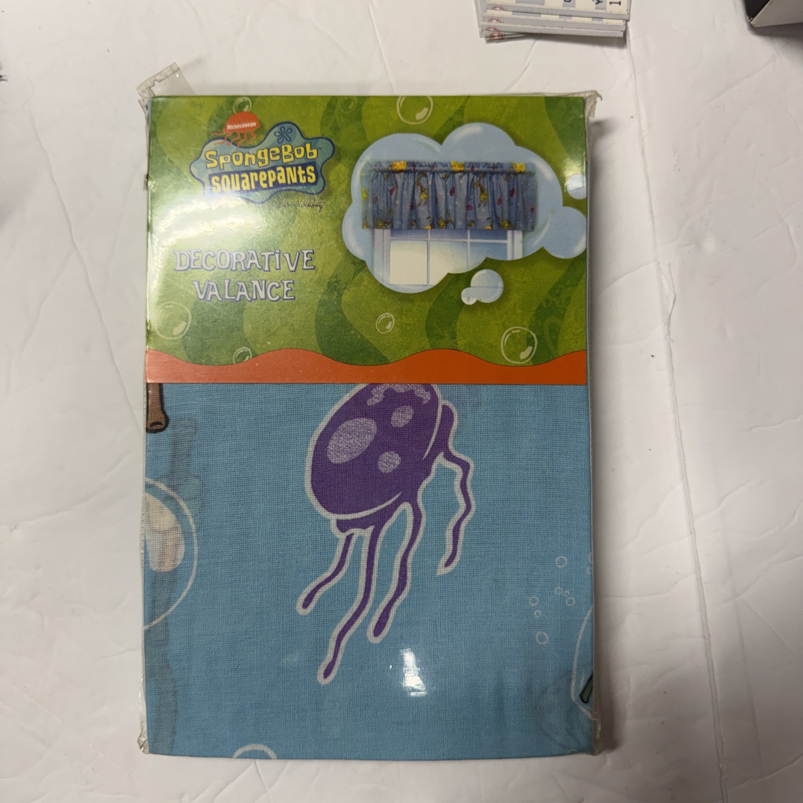 Nickelodeon SpongeBob Decorative Valance Curtain 84x 15 Blue Nickelodeon NEW
