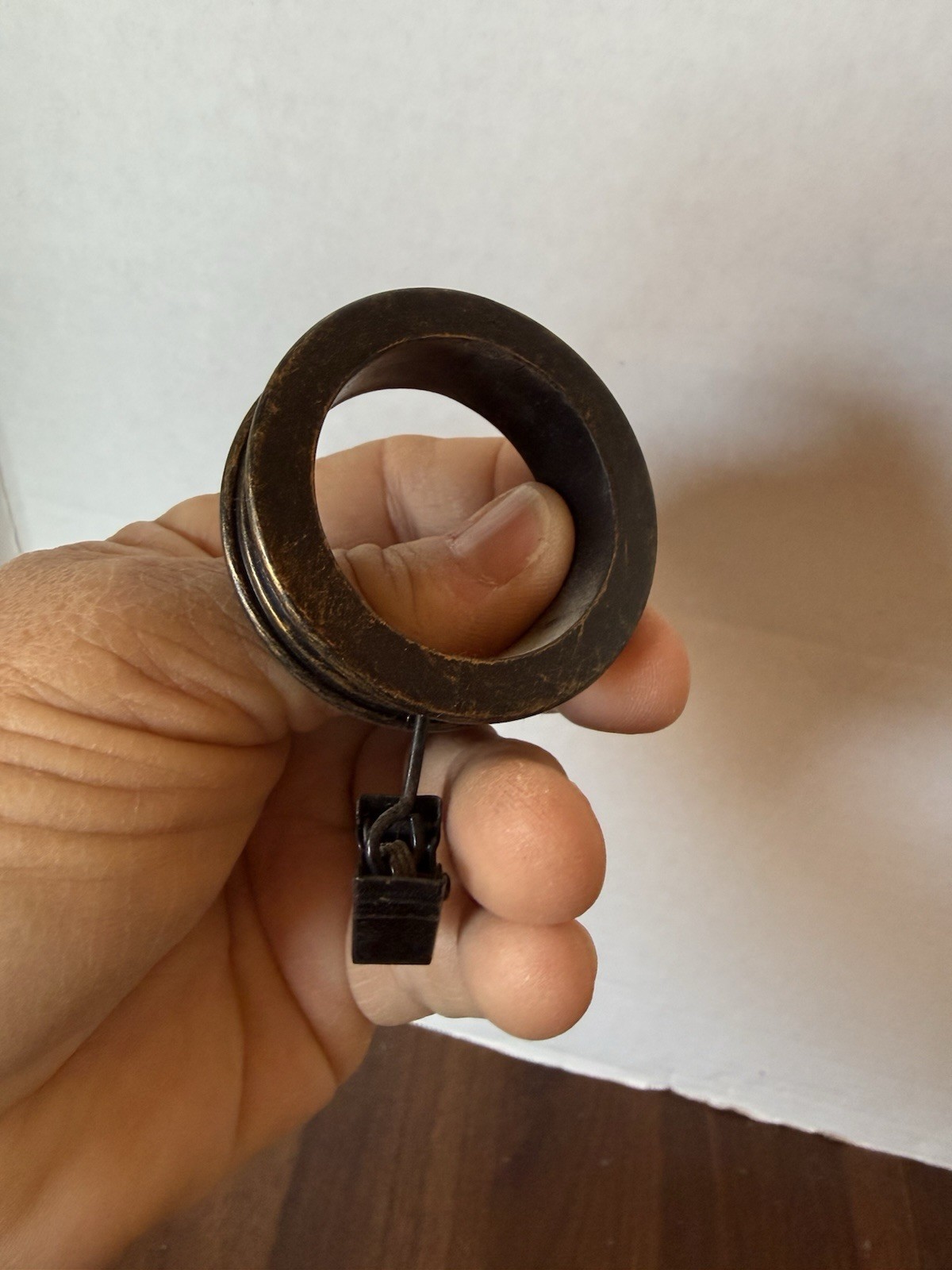 14 Black Bronze Metal Curtain Rings, 1 in Diameter, Traditional Style Cafe Style