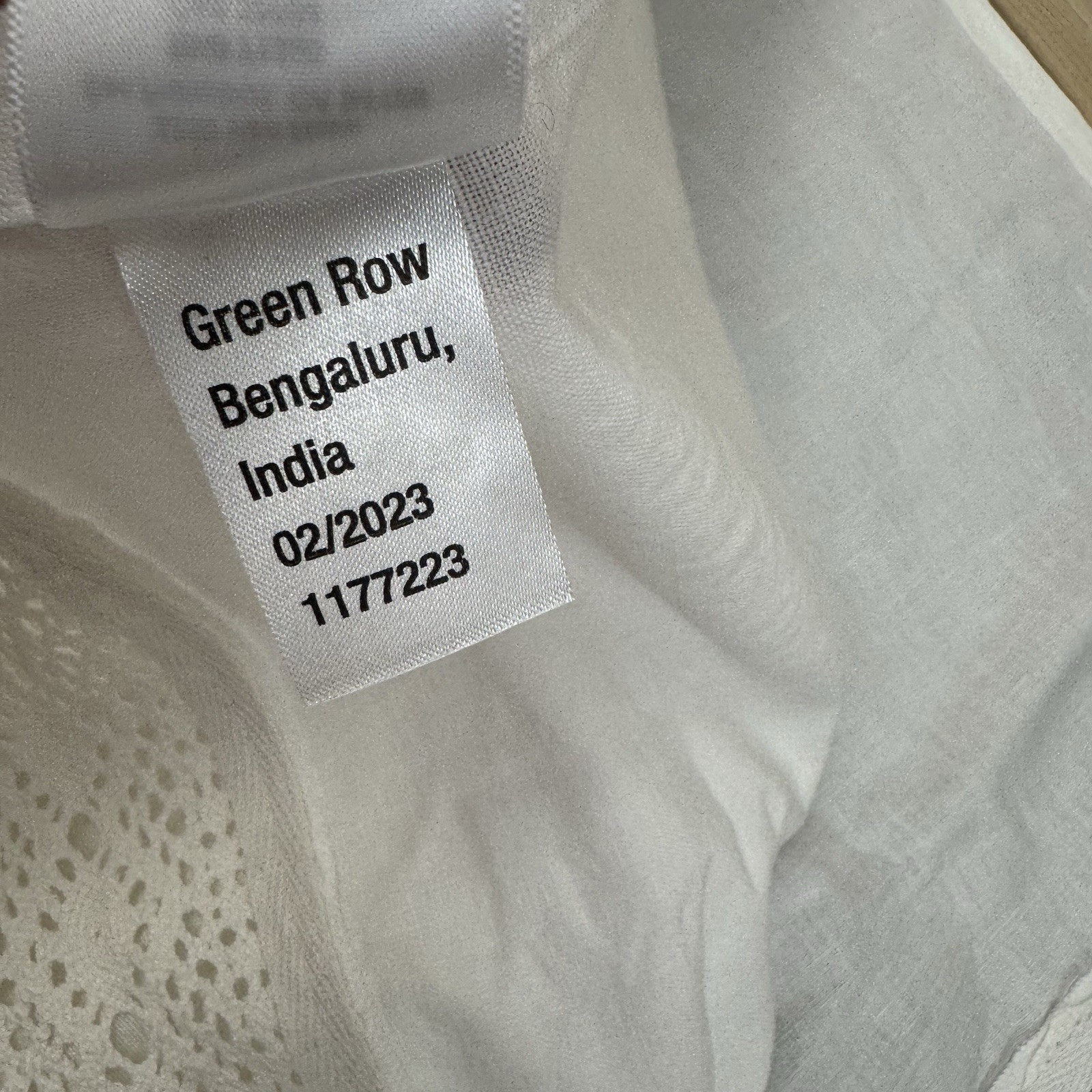 GreenRow Crochet Lace Linen Curtain Drape Unlined 48”x84” White NWOT