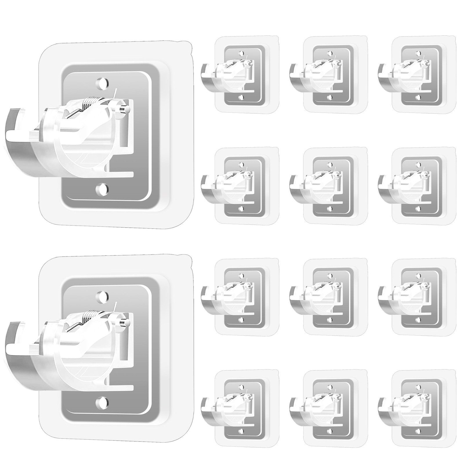 Self Adhesive No Drill Adjustable Curtain Rod Holder Hooks Brackets