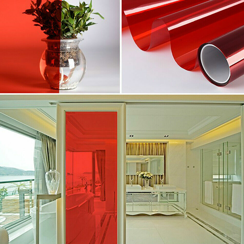 Colored Window Films Self Adhesive Window Glass Tint Vinyl Anti UV 23.6″x39.3″