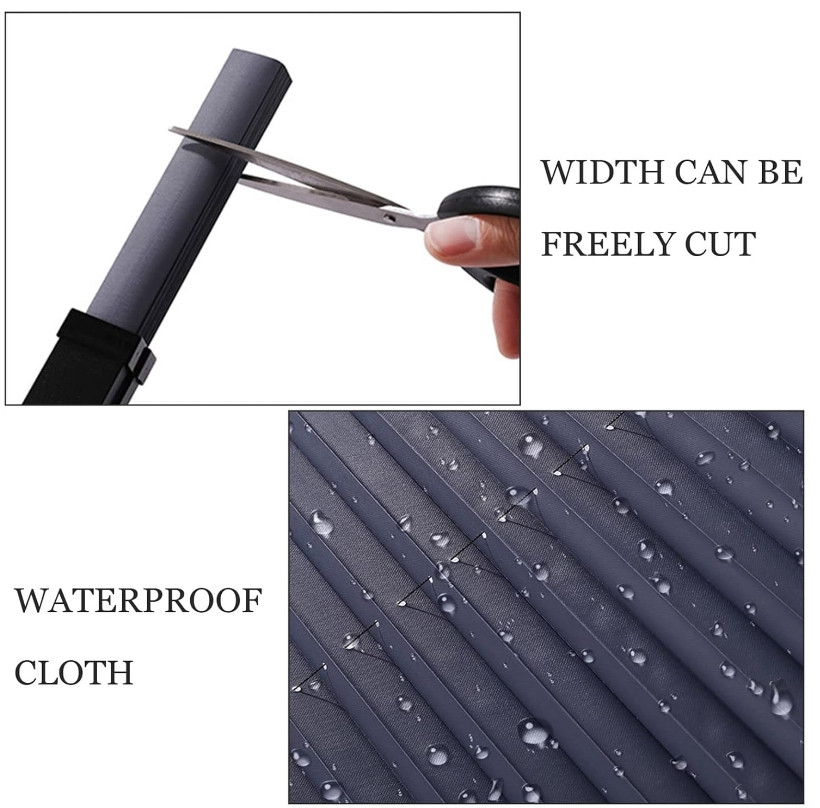 28”x70”Pleated Shade Window Blind Sun UV Half Blackout Blind Roller Car window