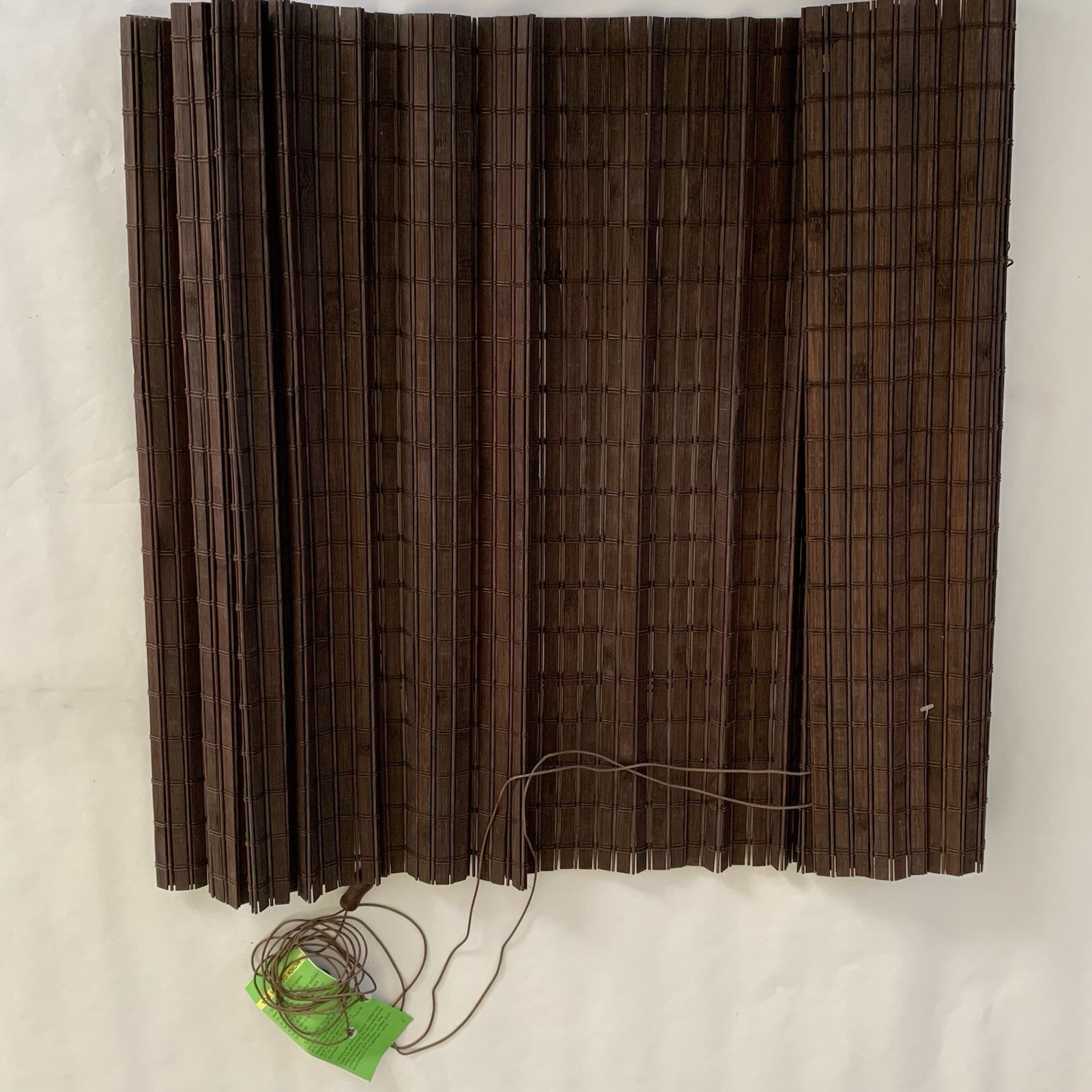 2 Natural Woven Roman Shades With Rear Lift Cords For Child Safety 23W 60L
