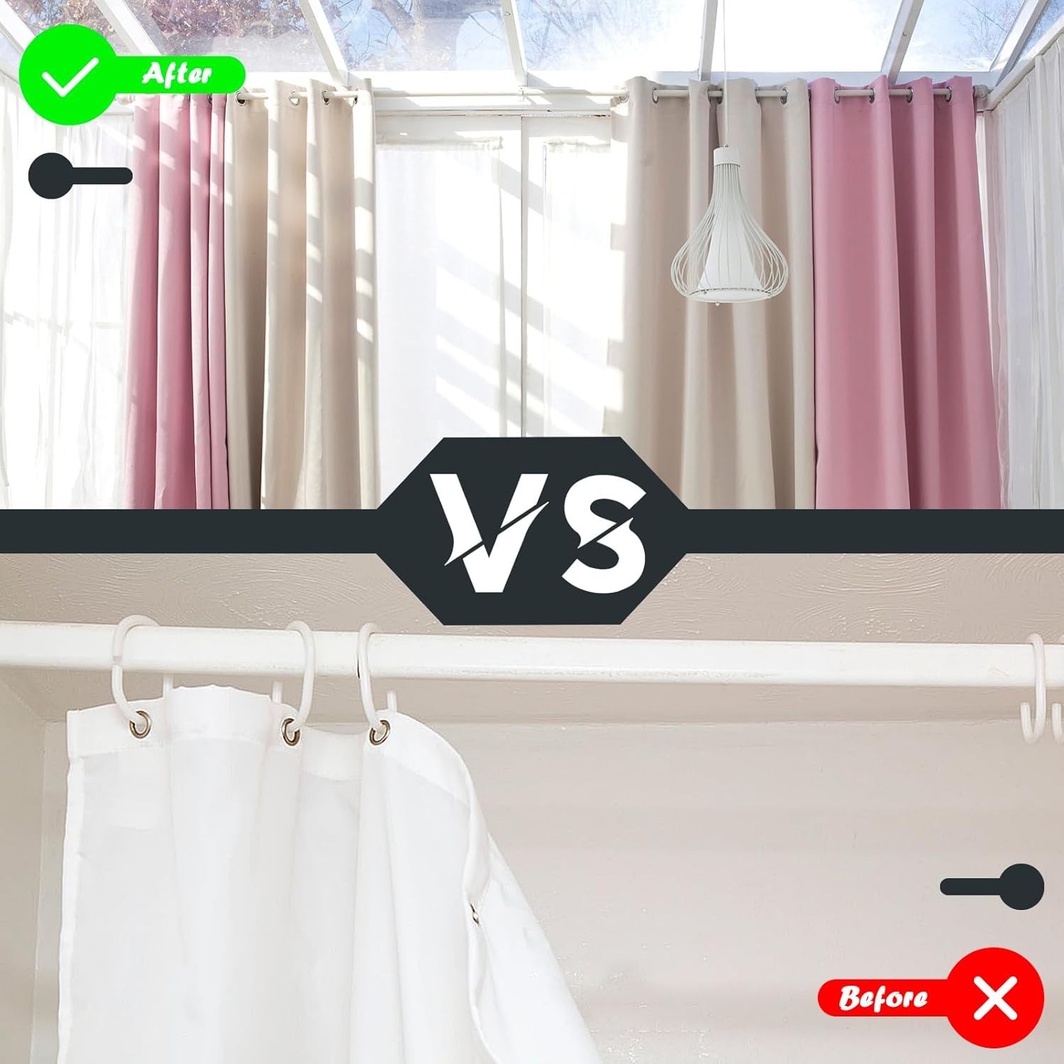 Stylish 16PCS Curtain Eyelets – Nanoscale Silent Grommets, Perfect for Any Home