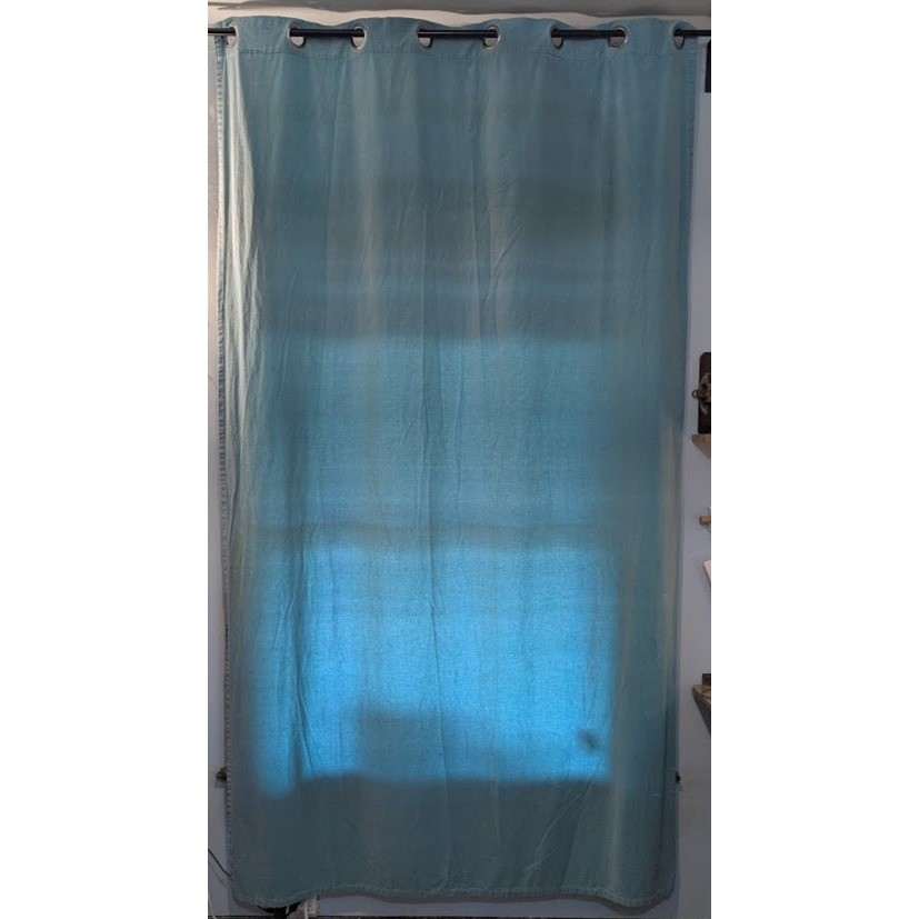 IKEA Sanela Aqua Velvet Room Darkening Curtains 55×98 Room Darkening 2 Panels