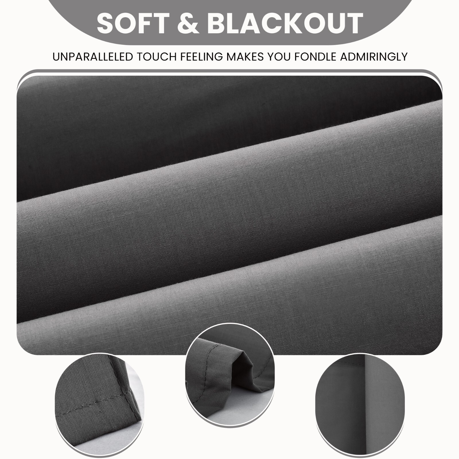 100% Blackout Thermal Insulated Window Curtain Grommet Curtains (2 Panels Set)