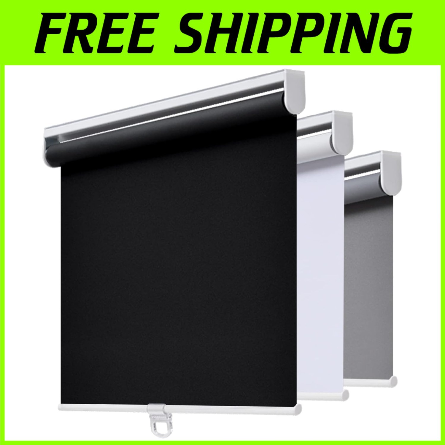 Thermal Insulated Cordless Roller Blinds – 30″ x 72″ With Elegant Black Design**