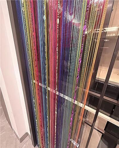 100cmX200cm Decorative Door String Curtain Beads Wall Panel Colorfull 25