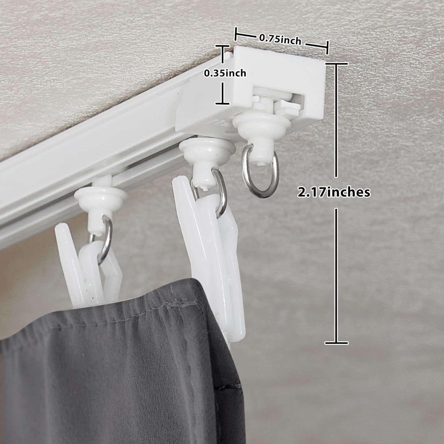 Room Divider Curtain Set with Ceiling Track Privacy Blackout Thermal Insulated