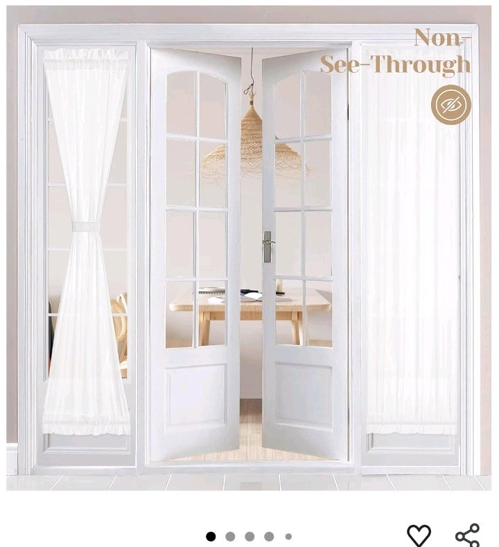 White Light Filter Polyester Rod Pocket Curtain Panels 26W x 72L Solid Set Of 4