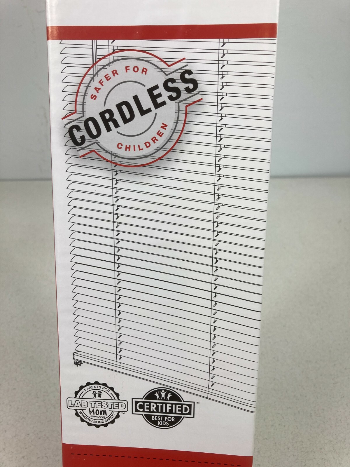 1 Cordless 1” White Vinyl Mini Blinds 58″ W x 64″ H for Large Windows 0898261