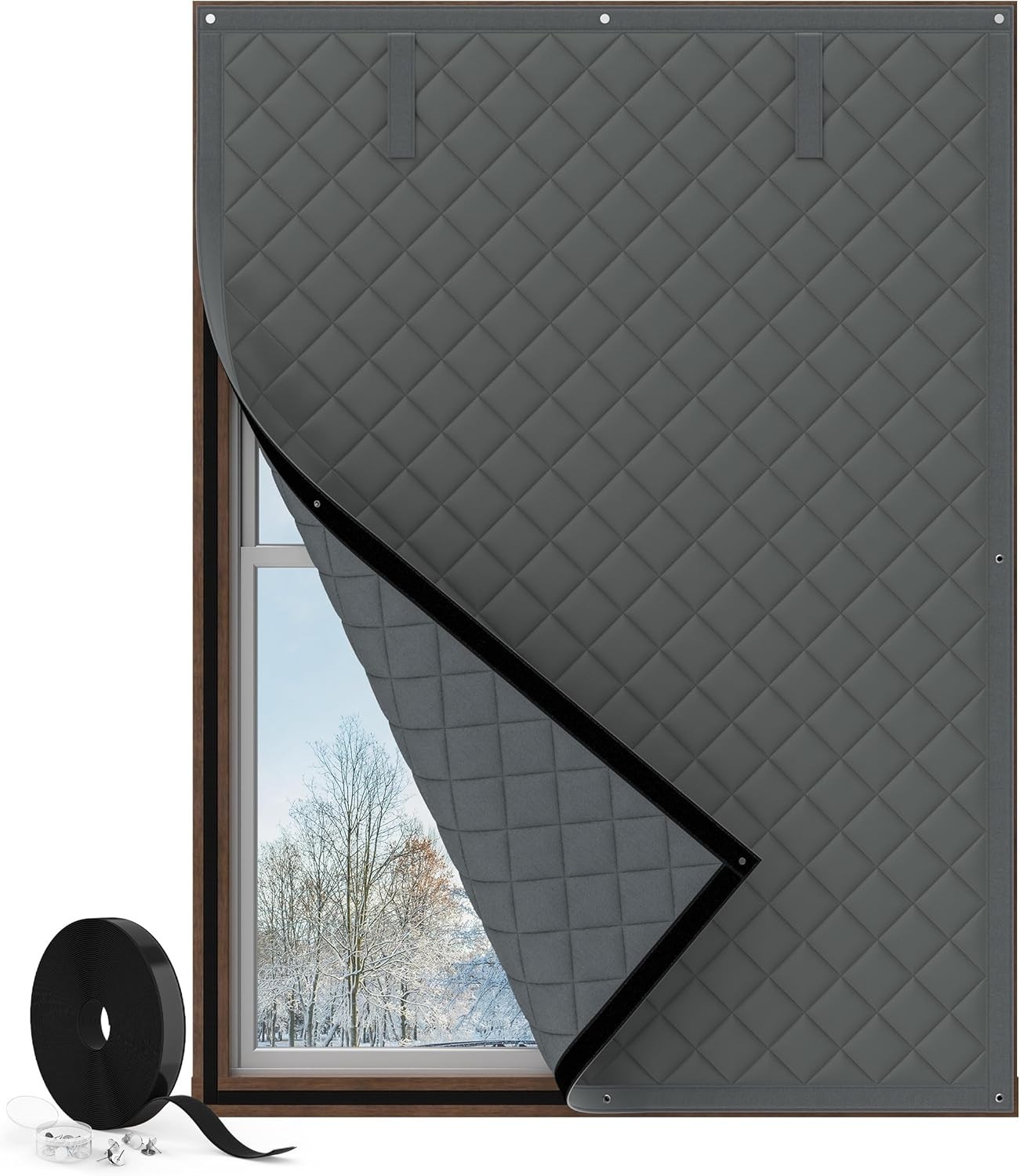 Roll-Up Thermal Insulation Curtains 30×56 Inch – Easy To Install Home Solution