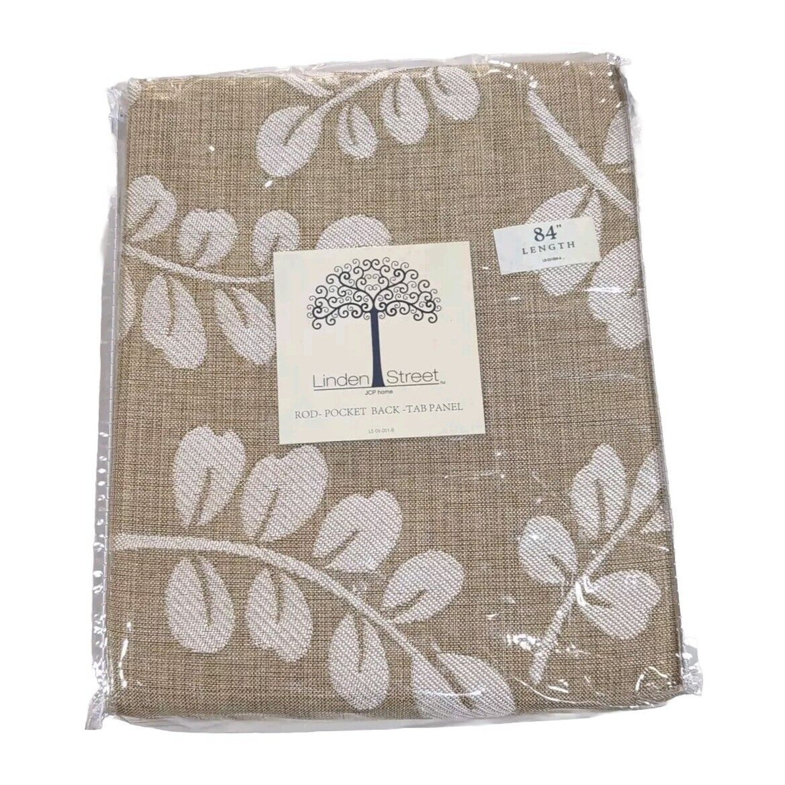 LINDEN STREET Single Drape Curtain Panel 50 x 84 Rod Pocket Back Tab Arbor Leaf