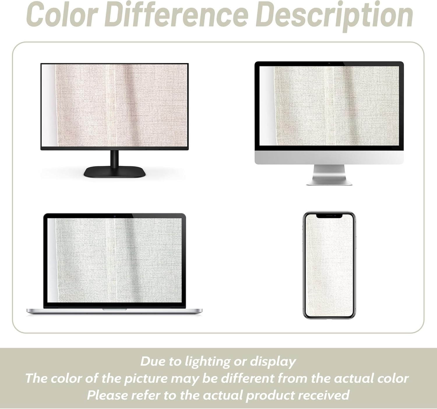 DriftAway Double Layer Light Linen Blackout Tie Up Curtains Thermal 45″W x 63″L