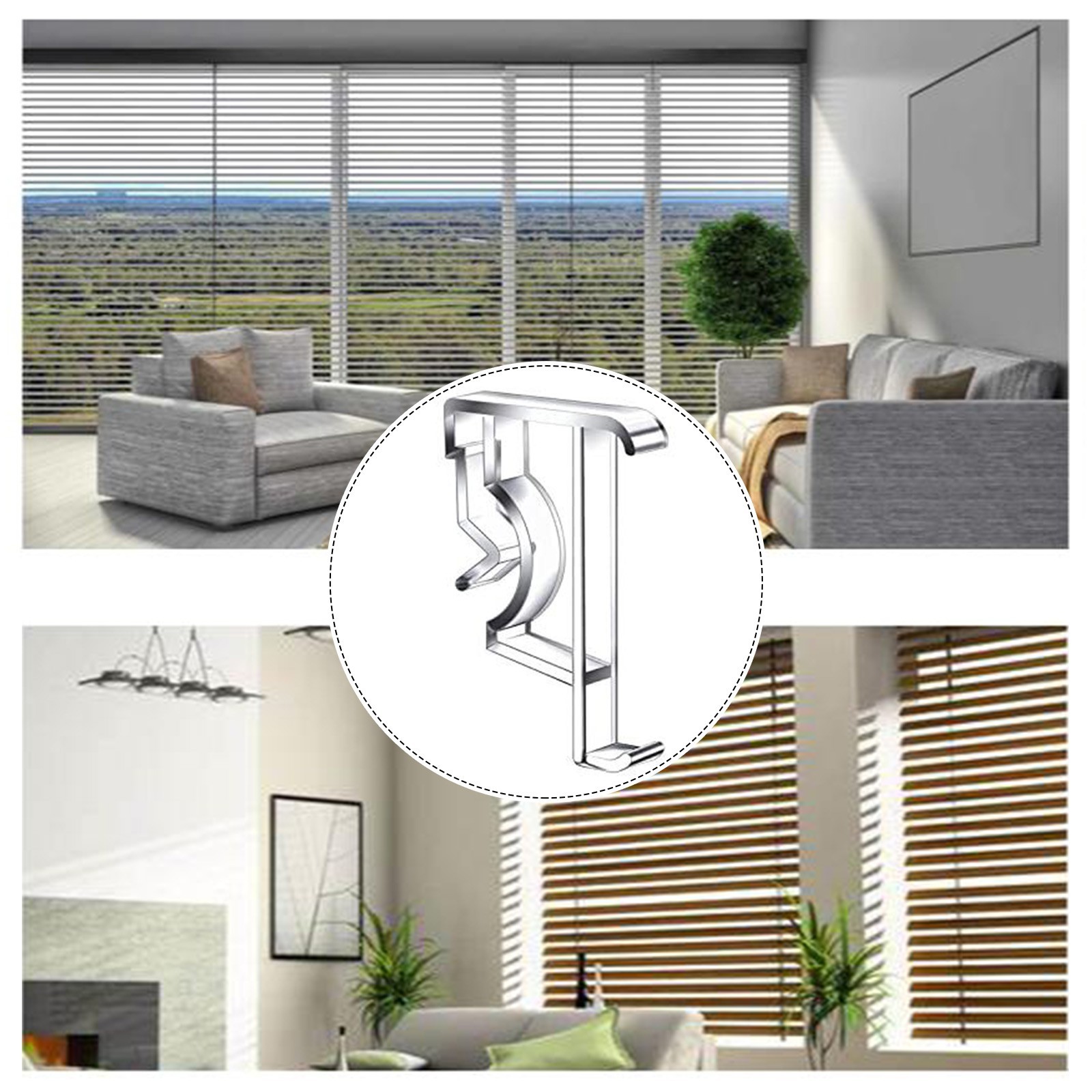 Curtain Clips Plastic Retainer Holder Clip For Blind Valance For Most Blinds