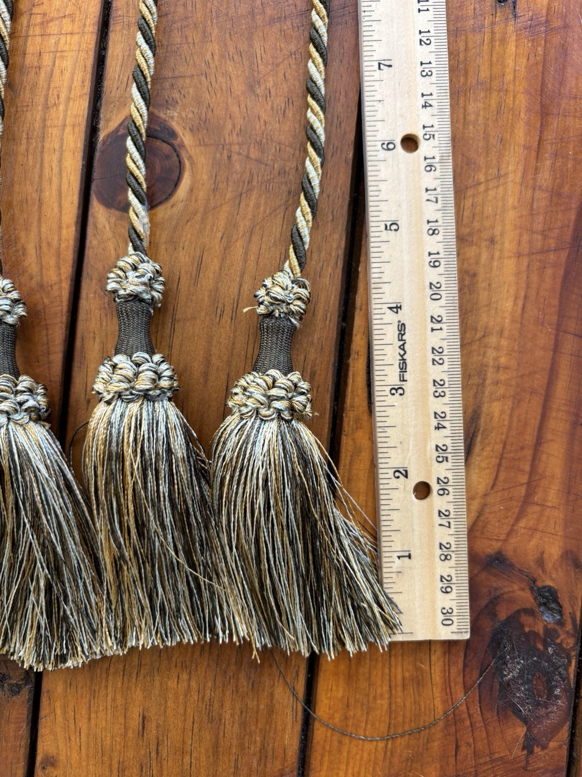 Brown and Gold 4 1/2″ Tassel Curtain Tie Backs Set of 2
