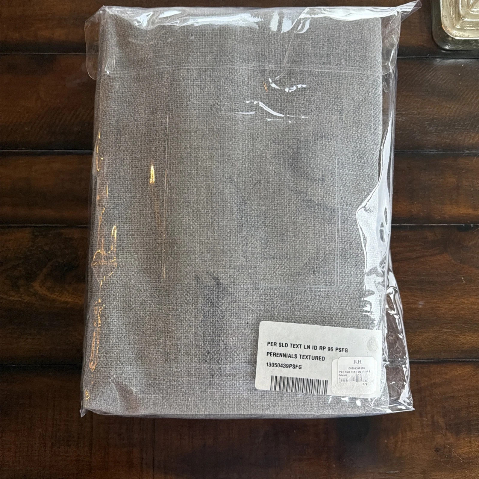 Restoration Hardware PERENNIALS SOLID TEXTURE LINEN RP 50″ x 96″ Set/2 Fog NWT