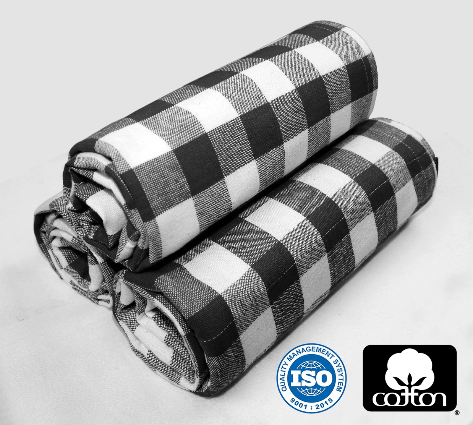 COTTON CRAFT Café Kitchen Window 36″W x 30″L (Pack of 3), Black & White