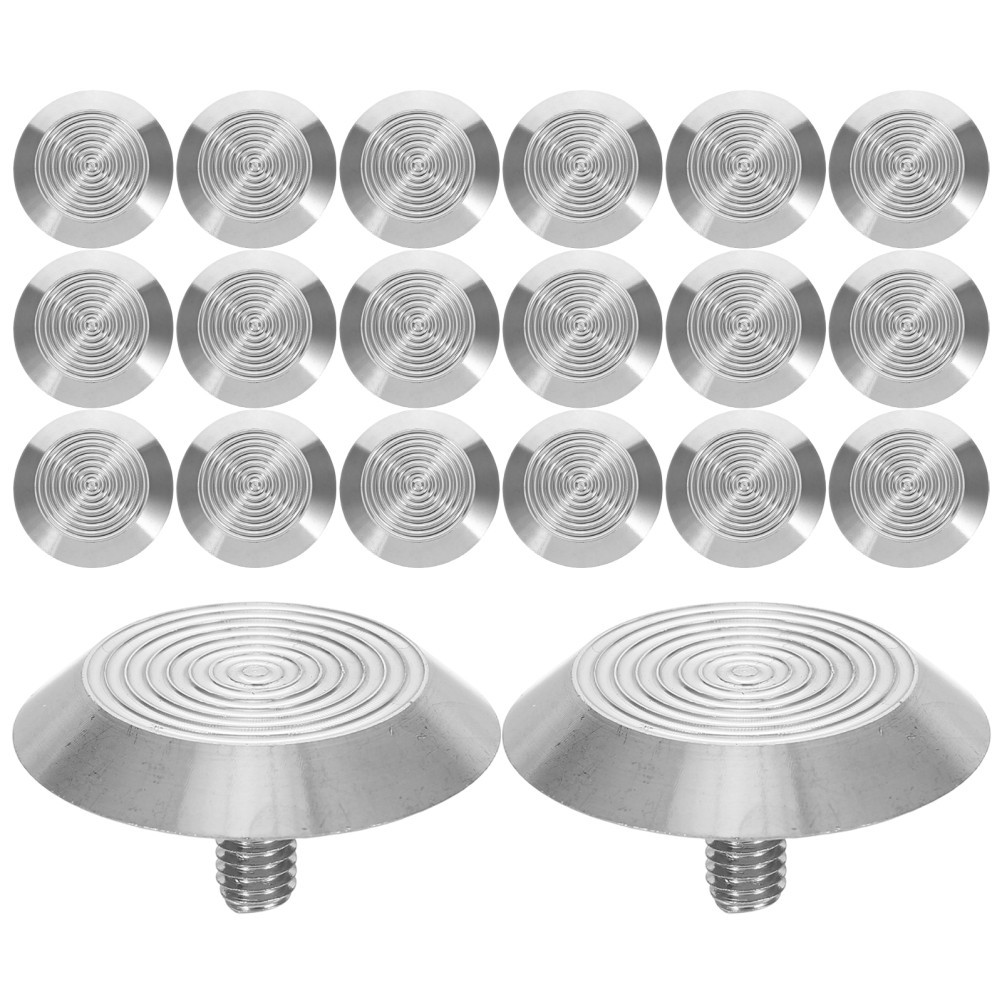 20pcs Tactile Paving Studs: Stainless Steel Indicator Nails for Sidewalk