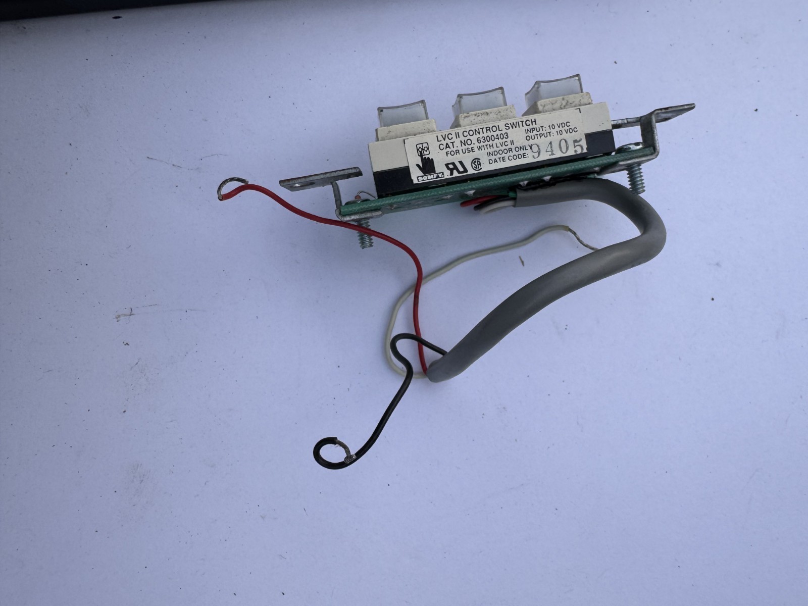 2 Somfy LVC II (2) Control Switch Cat: 6300404 and 6300403 (See pics Color) Used