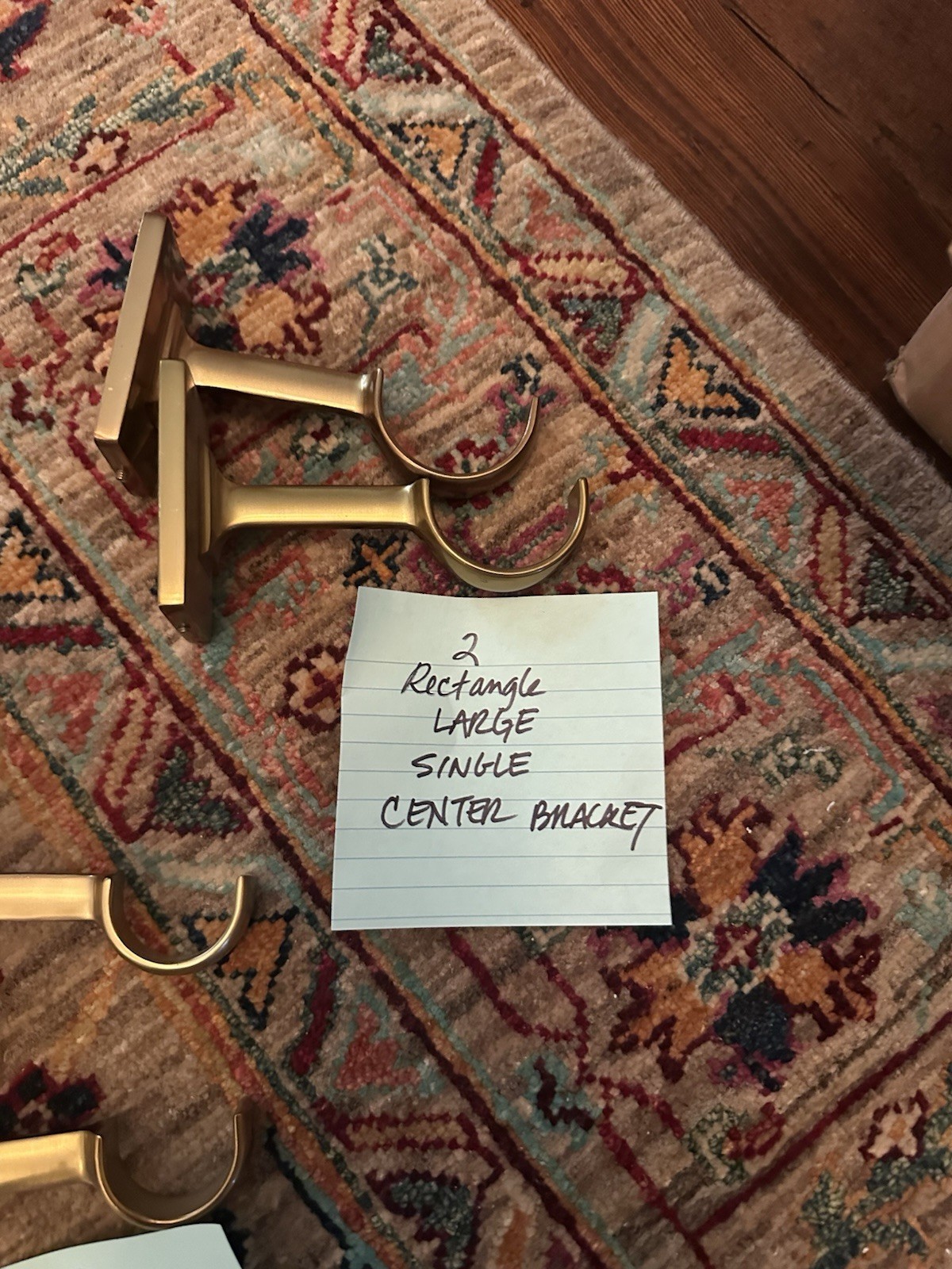 Restoration Hardware Brass Estate LOT Drapery Hardware MEDIUM Large Rectangle